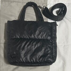 H&M Black Puffer Mini Tote Bag
